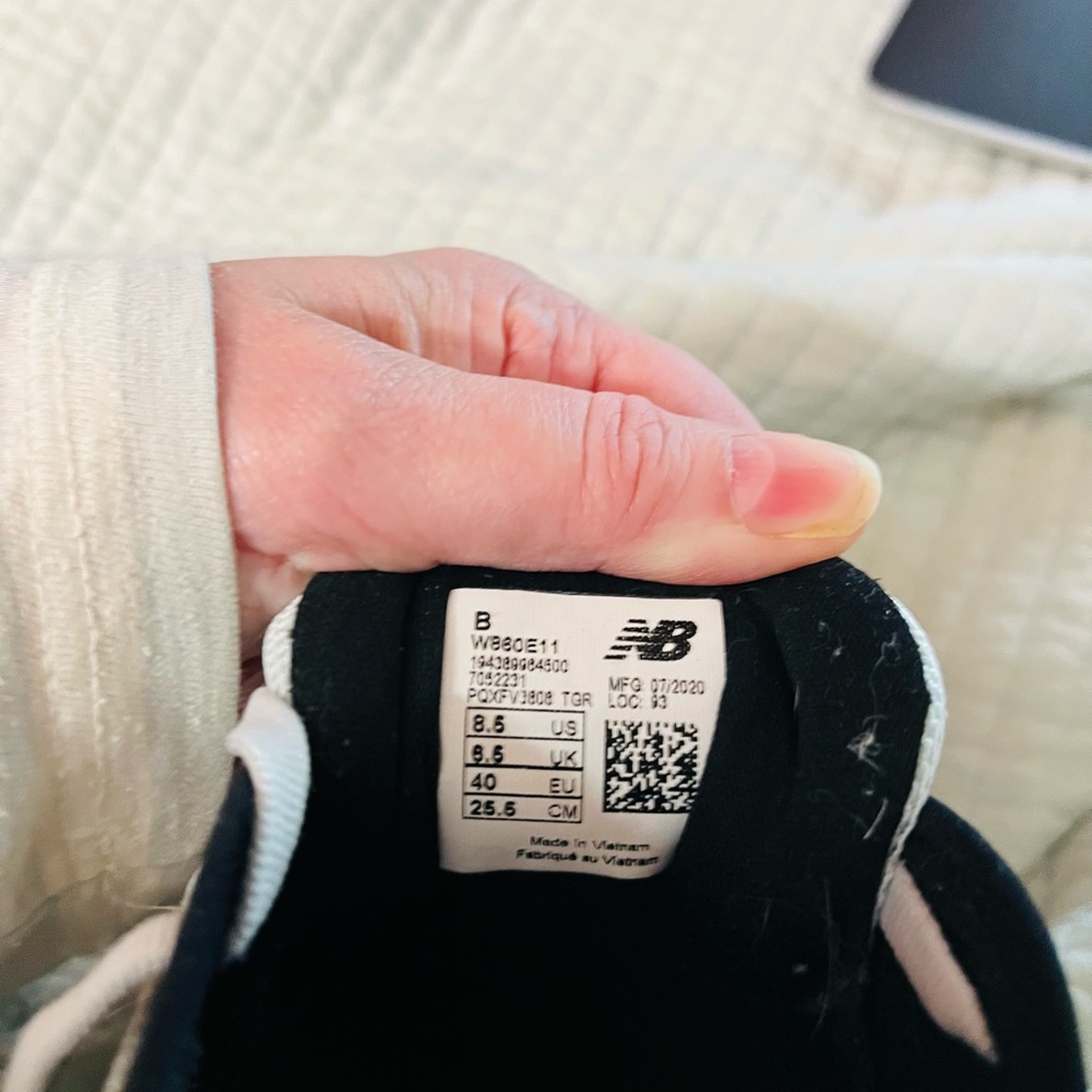 New Balance Black and White Athletic Shoes